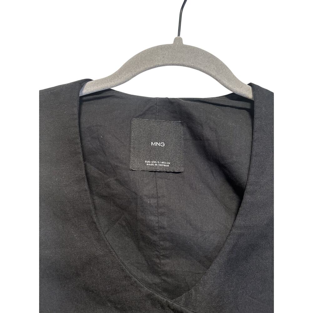 MNG Black Button Front Women's Vest S - Picture 3 of 7